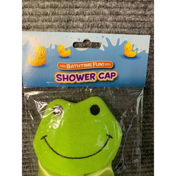 New Bathtime Fun Green Frog Shower Cap OS Kids - Picture 3 of 3